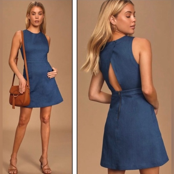 Lush Dresses & Skirts - Lush Jean-Ius Chambray Dress
